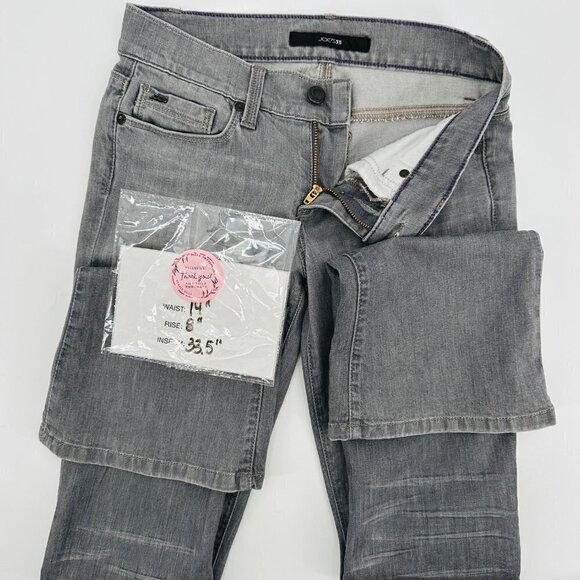 Joe's Womens Gray Fit Rocker Skinny Keira Low Rise Stretch Flare 25 Denim Jeans - Picture 5 of 7
